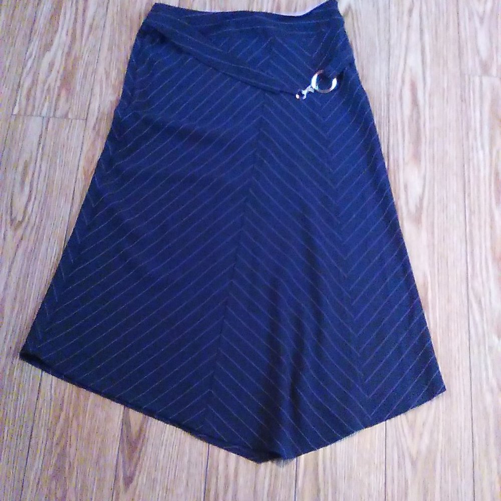 Jupe asymétrique anthracite et vieux rose